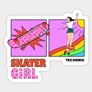 Skater Girl Sticker